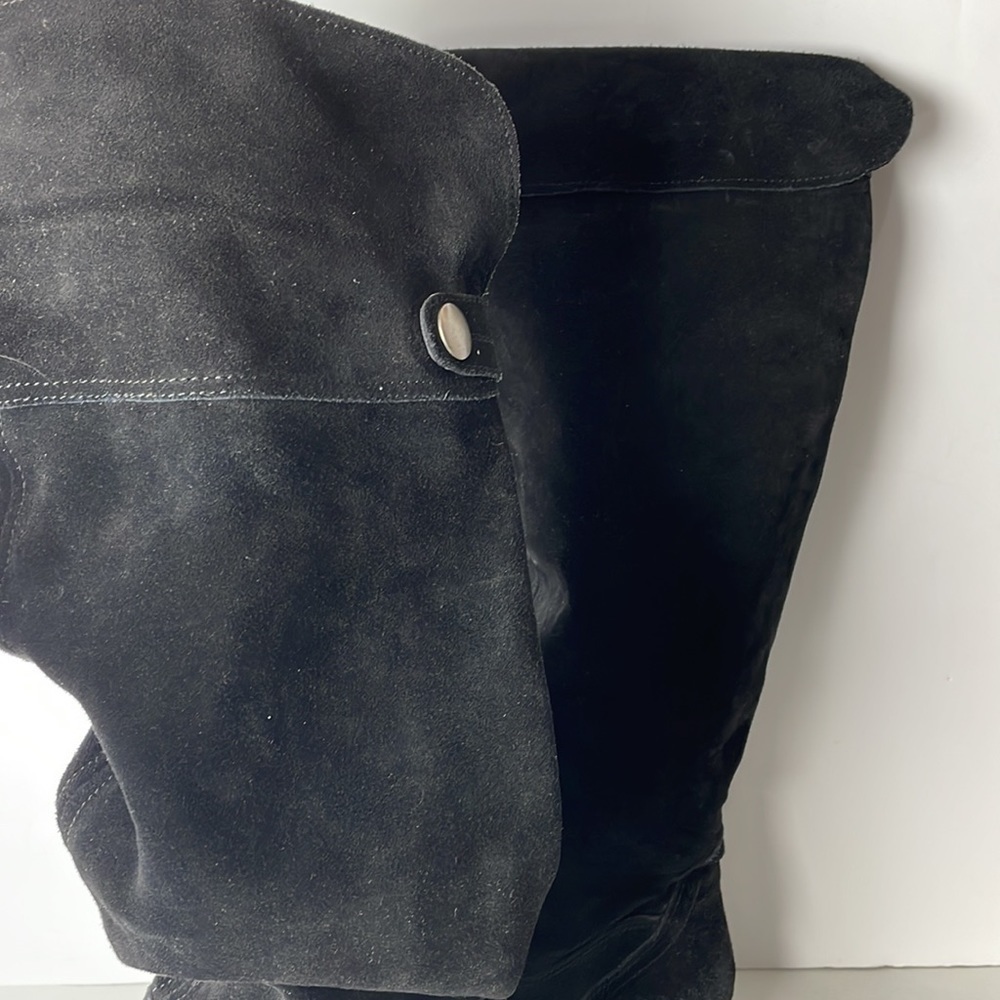 Franco Sarto Black Suede Over the Knee Boots - Picture 8 of 10
